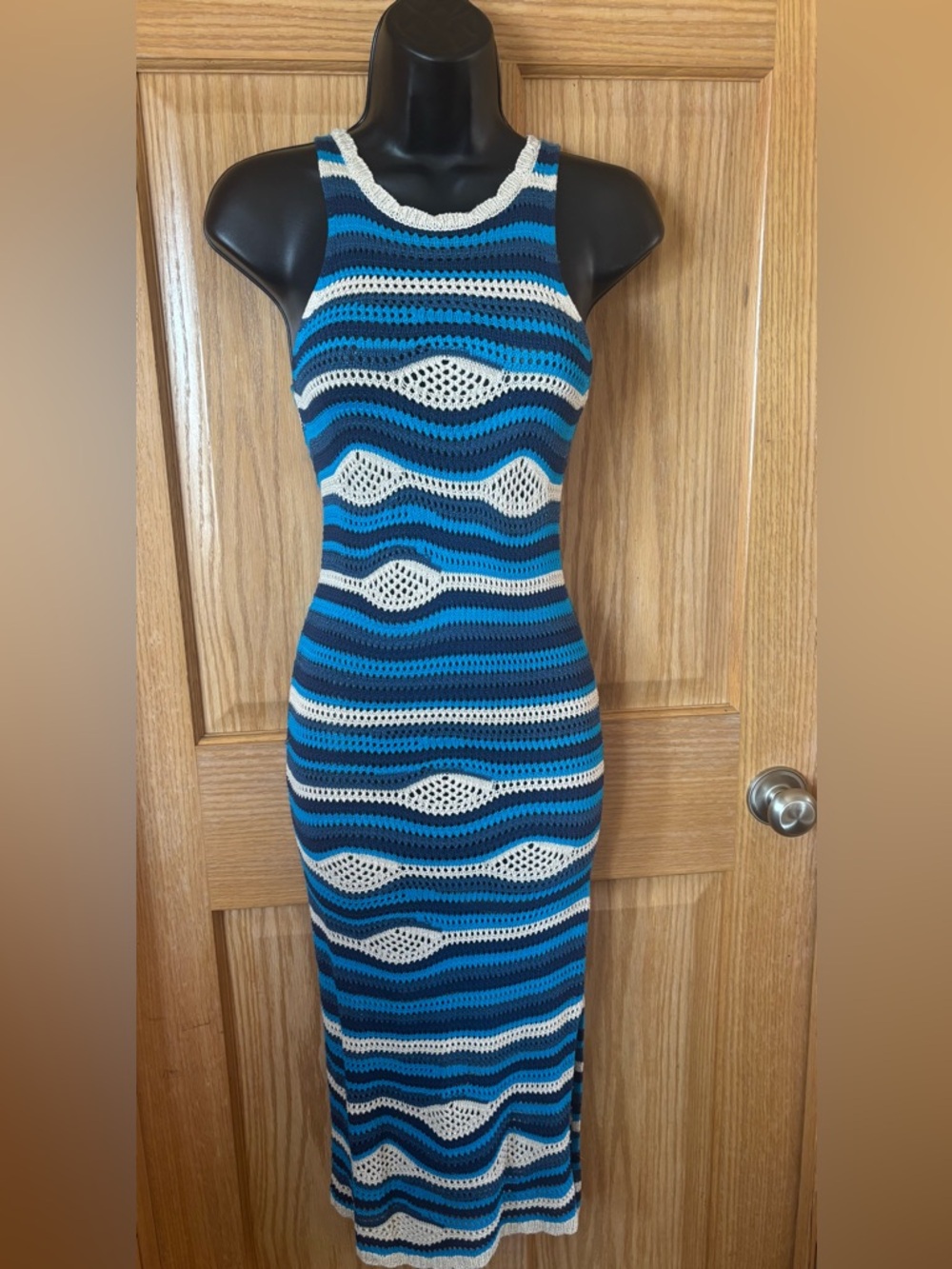 #46 NWT House of Harlow Crochet Abstract Beach Midi Dress 15-18” PTP
